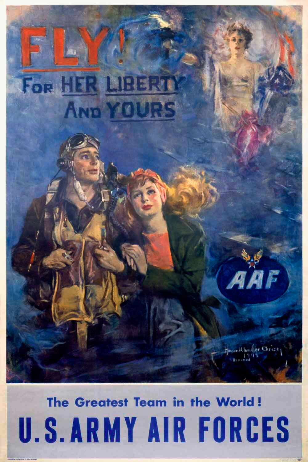 WWII Army Air Corps Recruiting Poster Fly 0000-4121