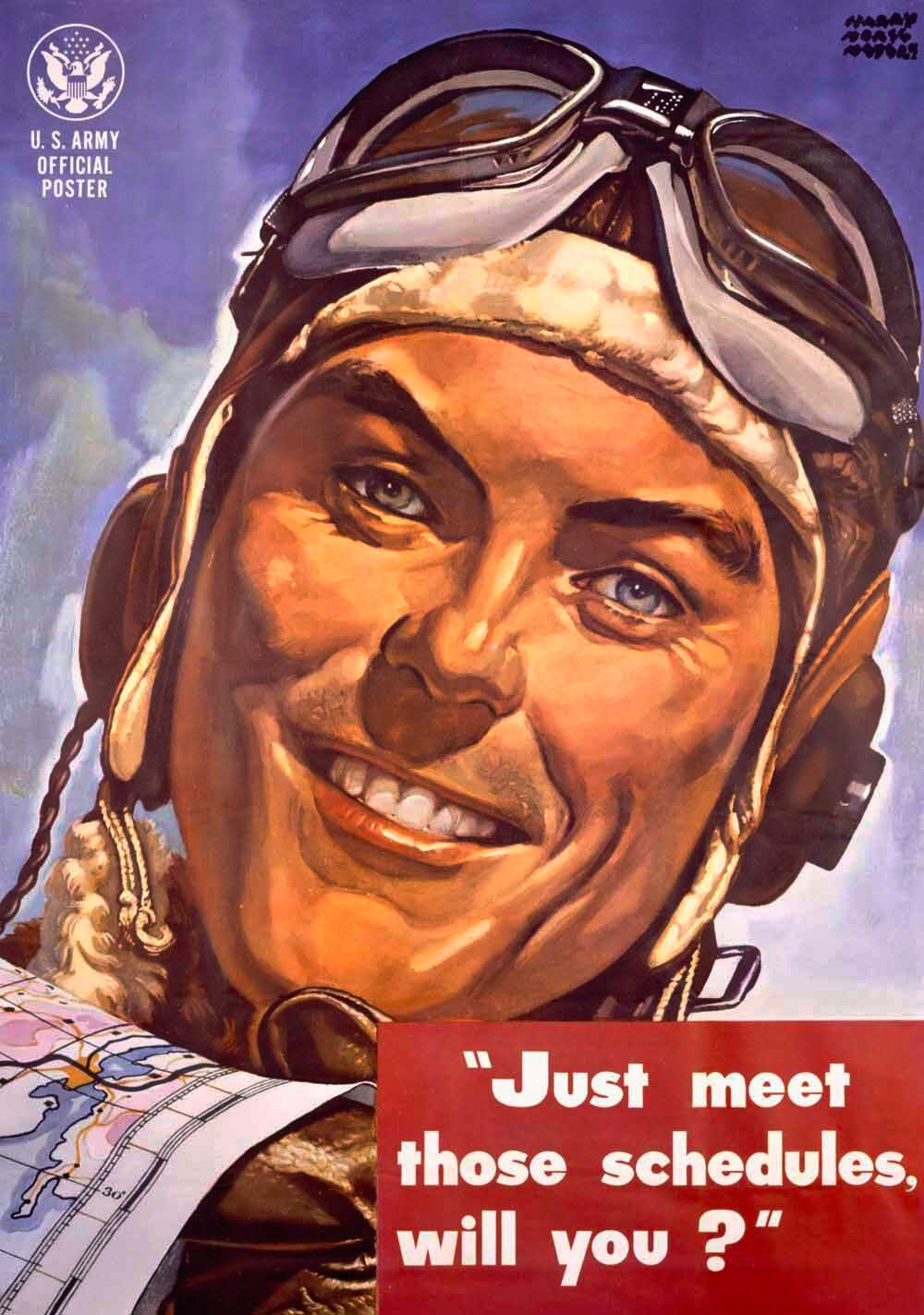 Vintage WWII AAF Army Air Corps Poster 0000-4122