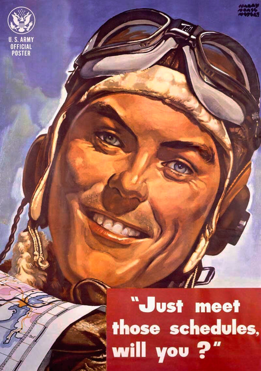 Vintage WWII AAF Army Air Corps Poster 0000-4122