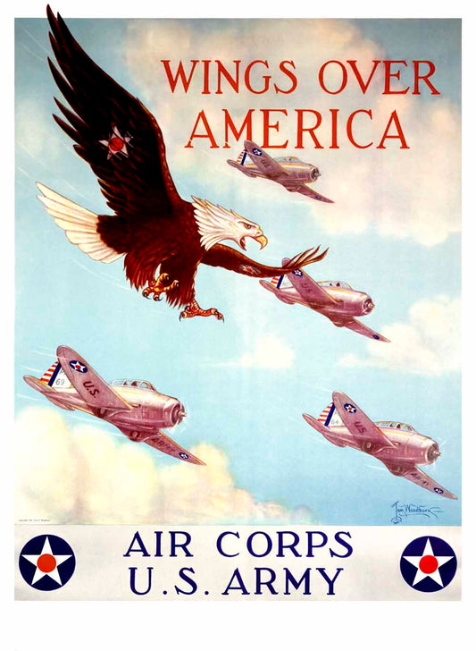 WWII US Army Air Corps 'Wings Over America' 0000-4123