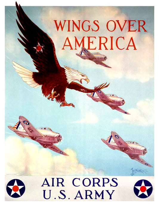 WWII US Army Air Corps 'Wings Over America' 0000-4123