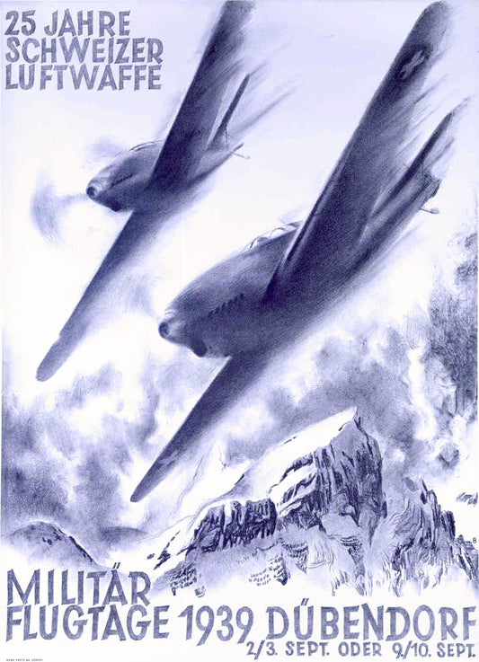 1939 Swiss Luftwaffe Aviation Poster 0000-4131
