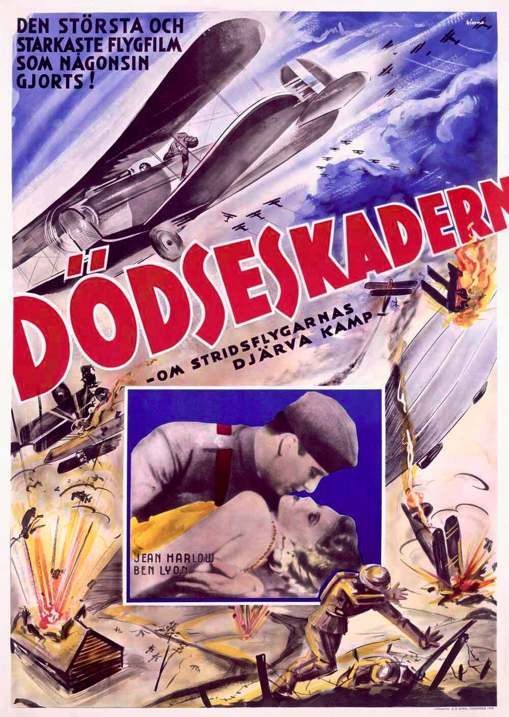 1927 Hell's Angels Aviation Movie Poster 0000-4192