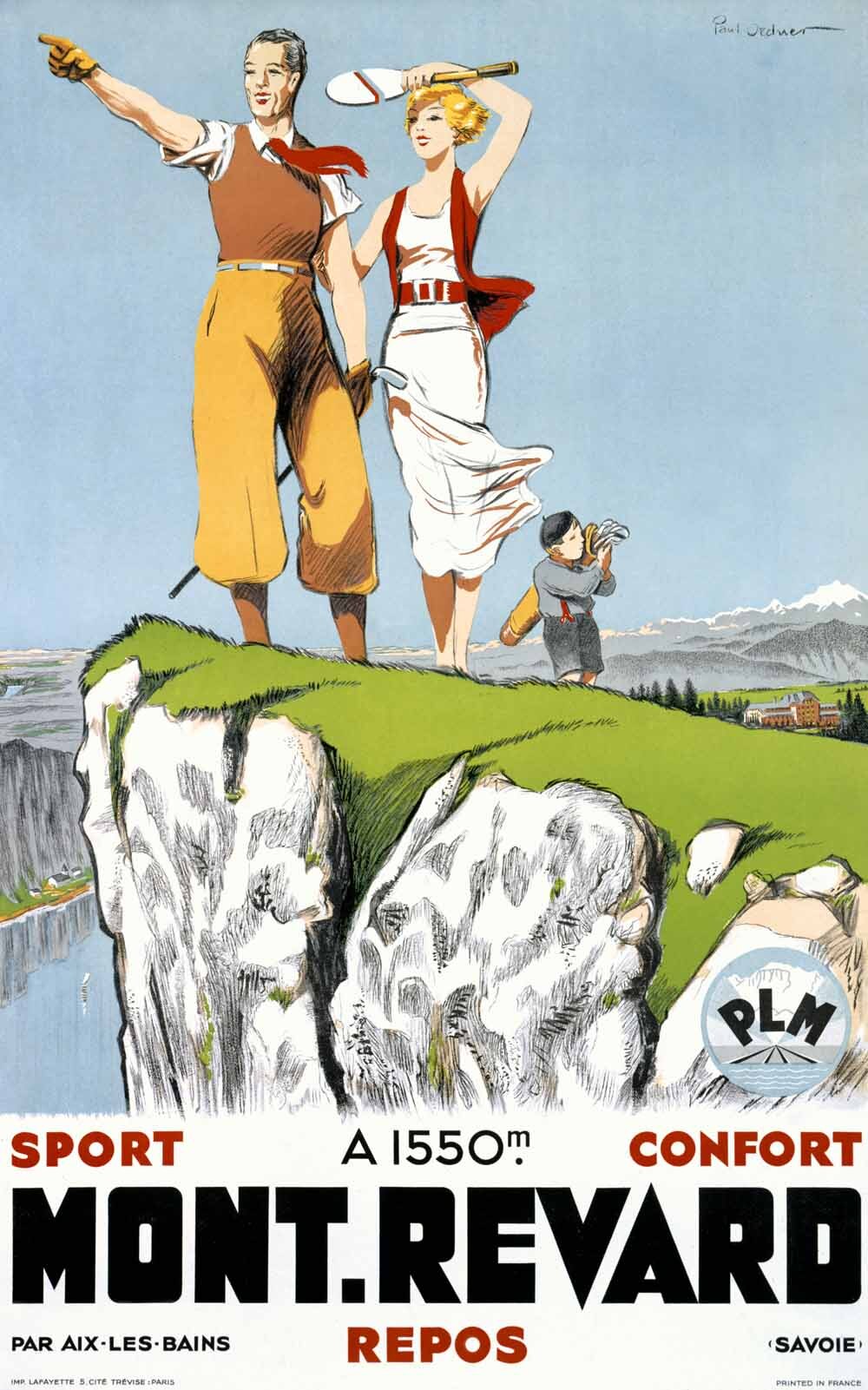Mont Revard Tennis Golf Travel Poster 0000-4228