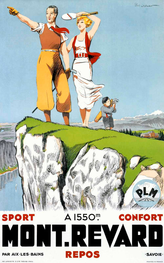 Mont Revard Tennis Golf Travel Poster 0000-4228