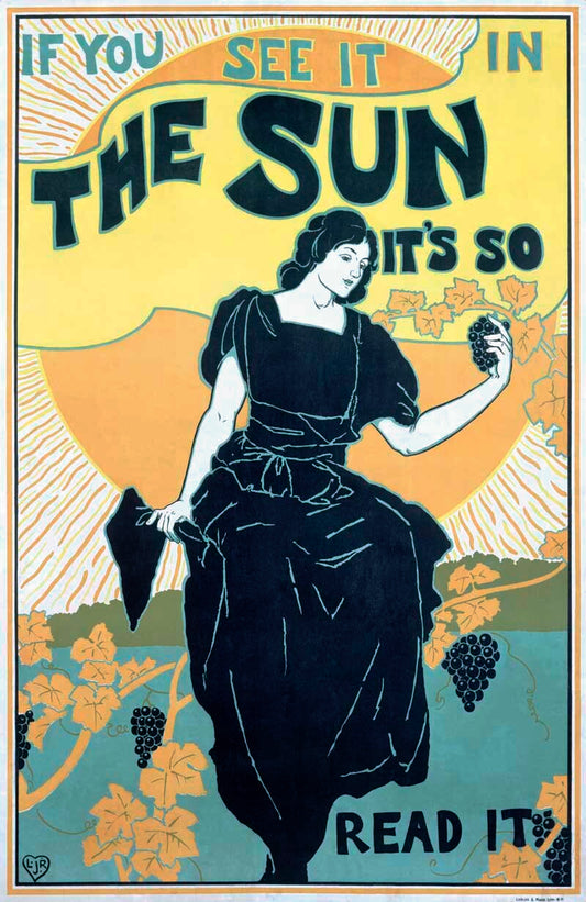 Vintage advertisement poster for The Sun newspaper 0000-4259