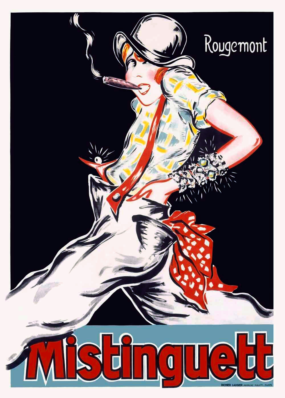 Parisian Mistinguett Hobo Cigar Theater Poster 0000-4266