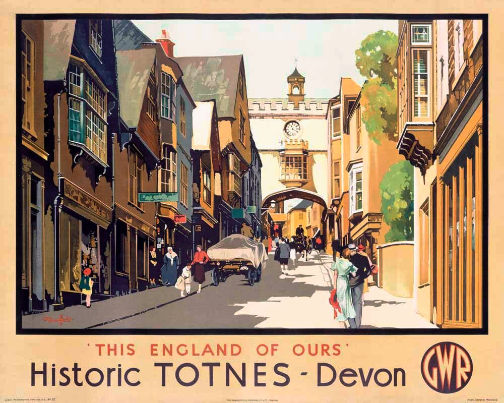 GWR Railway Historic Totnes Devon Poster 0000-4313