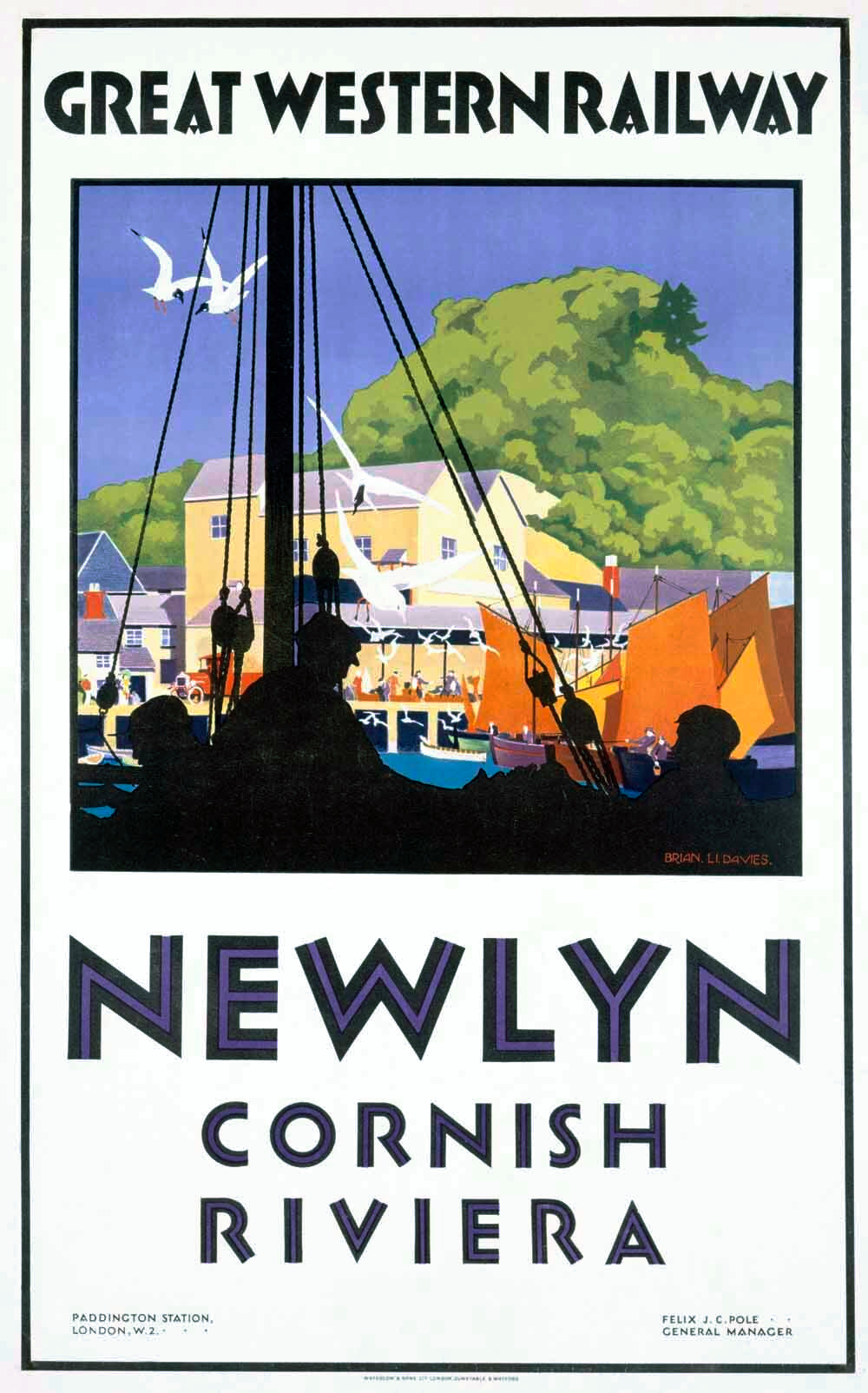 GWR Railway Newlyn Riviera Travel Poster 0000-4315