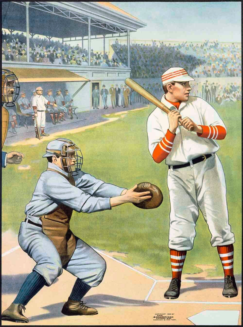 US Baseball at the Plate 'Batter Up!' Poster 0000-4327