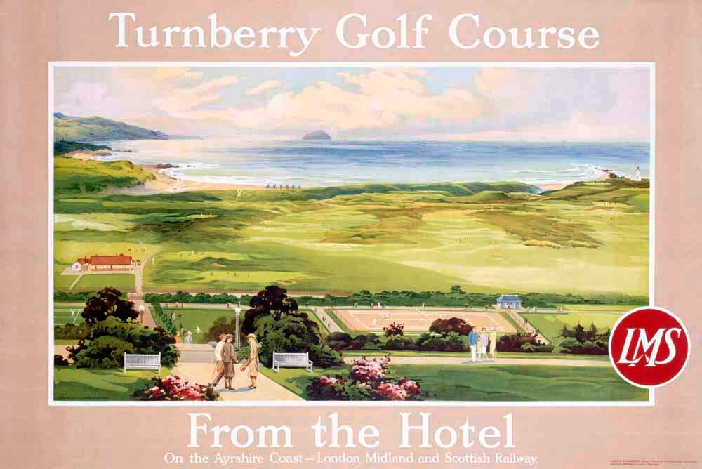 LMS Railway Turnberry Golf Course Poster 0000-4357