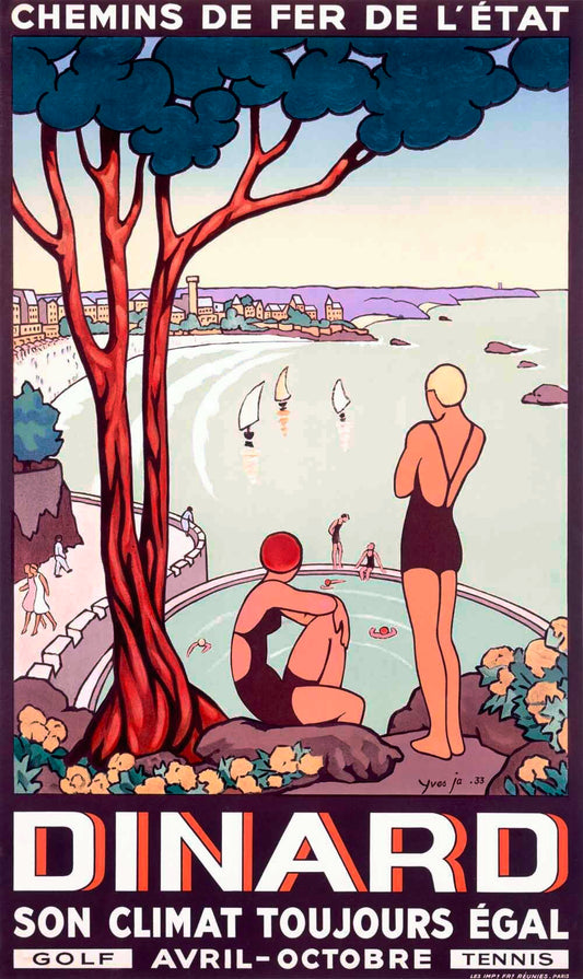 French State Railway Travel to Dinard Poster 0000-4401