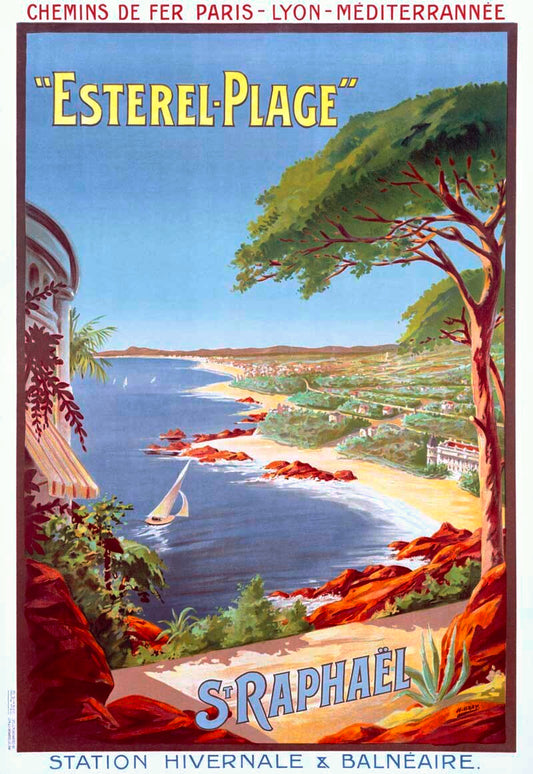 Esterel-Plage – St. Raphaël Travel Poster 0000-4450