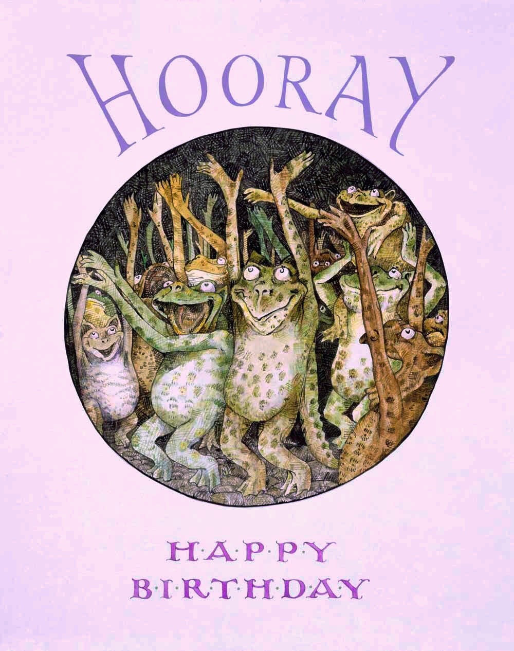 Hooray! Frogs Happy Birthday Poster 0000-4478