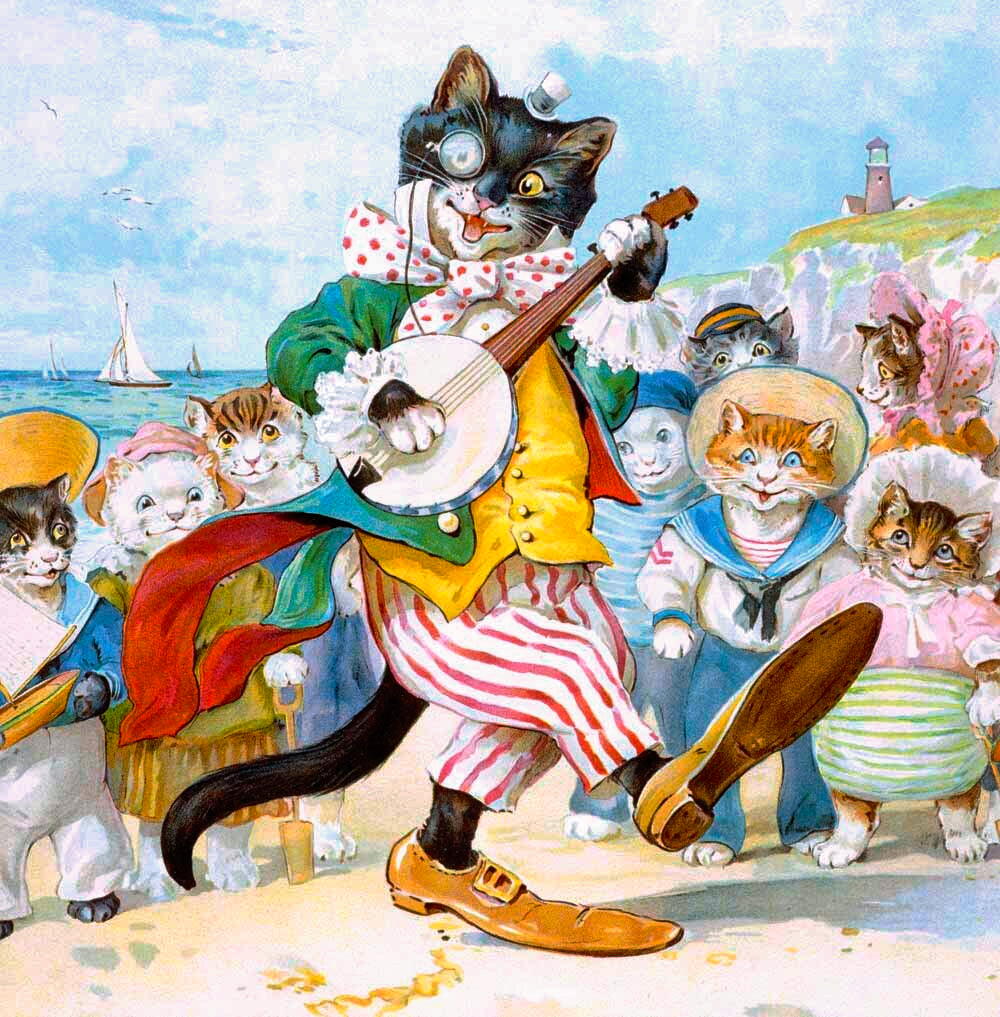 Kitty with a Banjo Poster 0000-4525