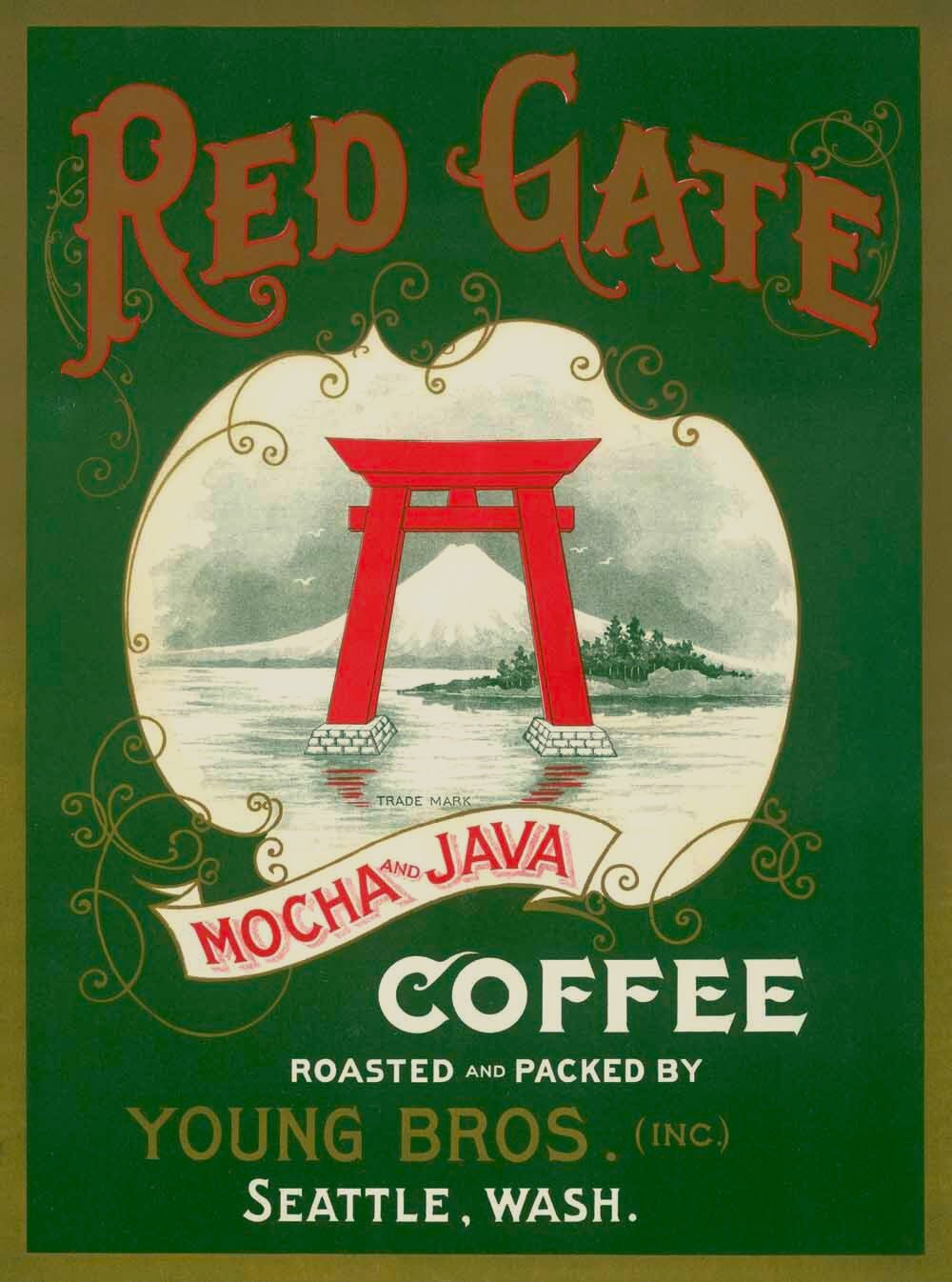 Red Gate Mocha Java Coffee Poster 0000-4744