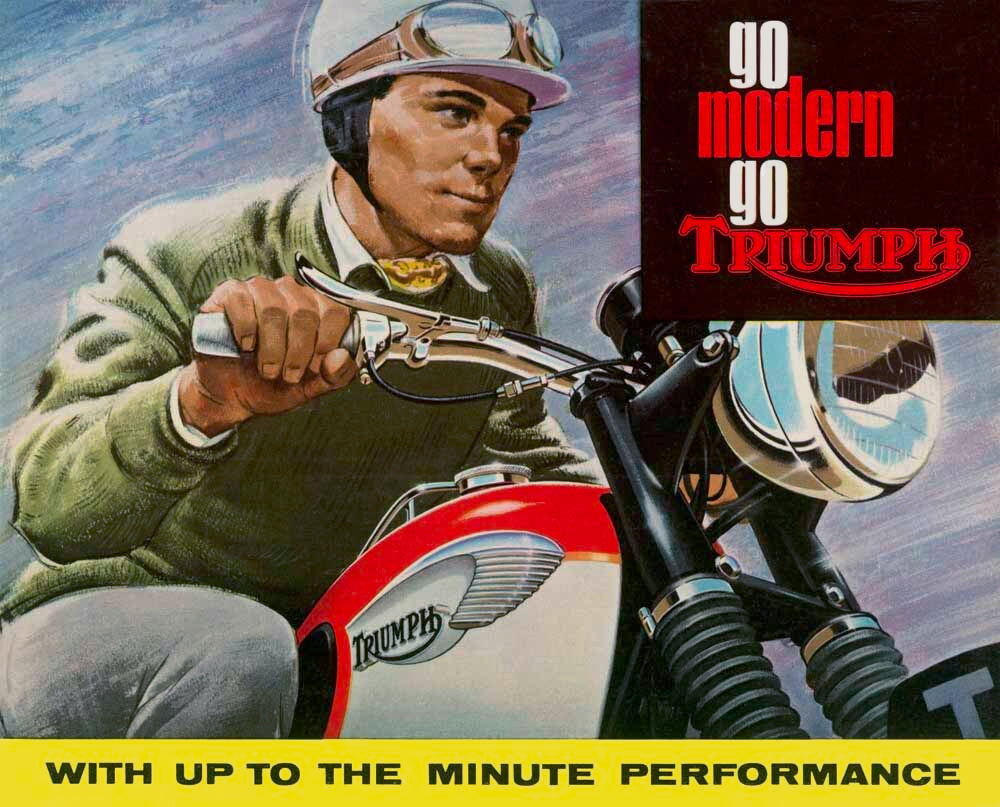 Go Modern Go Triumph Motorcycle Poster 0000-4760