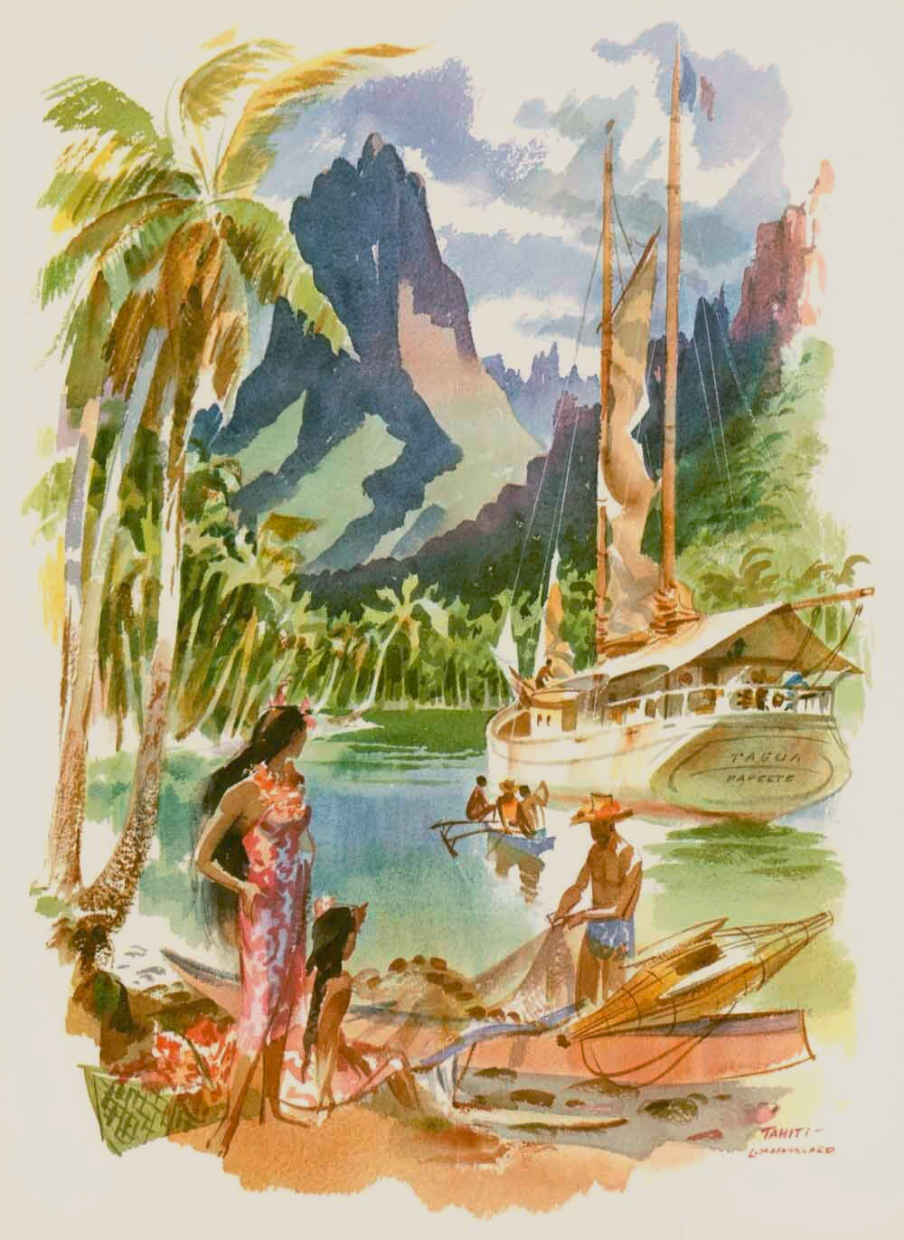 1967 Hawaii Matson Line Menu Poster 0000-4774