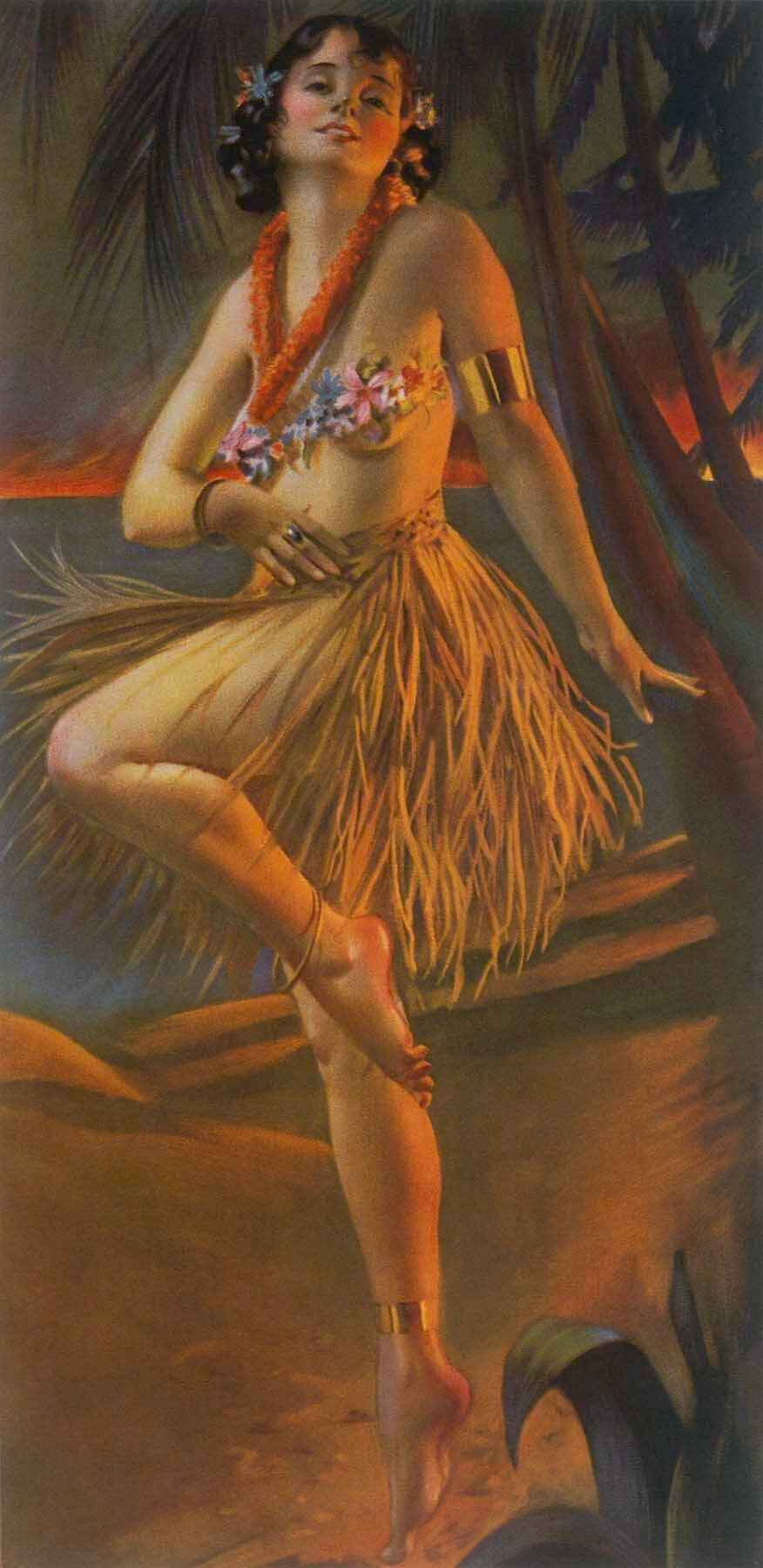Hawaii Wahine Hula Dance Poster 0000-4894