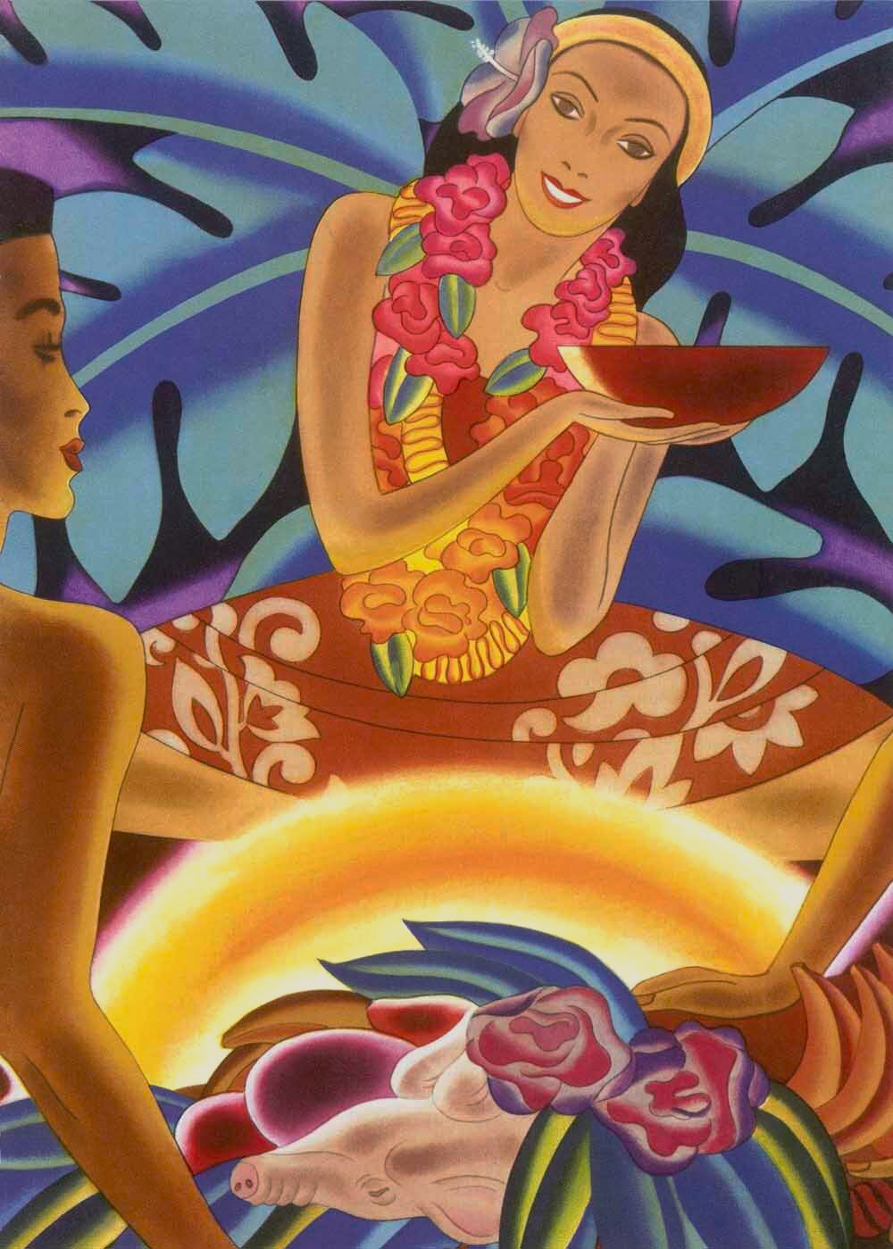 Hawaii Wahine Hula Luai Puai Poster 0000-4912
