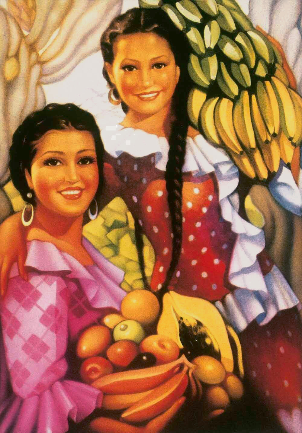 Mexico Fruit Bannana Senorita Poster 0000-4931
