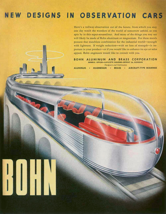 Bohn Railroad Train Observation Coach Poster 0000-4943