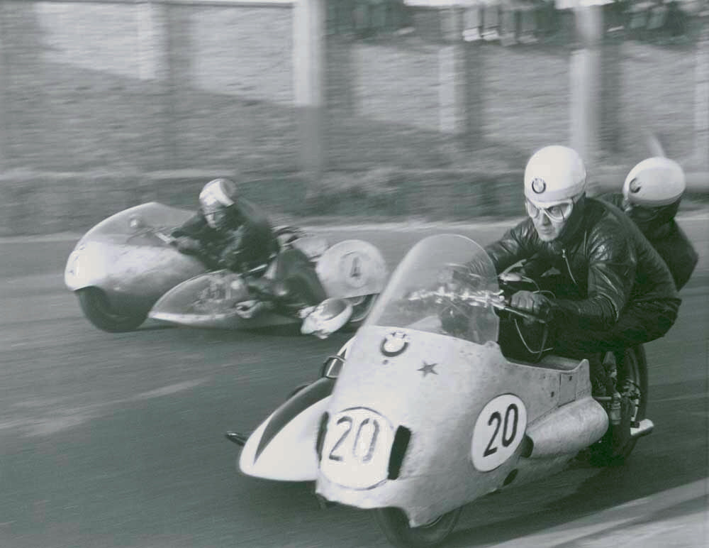 Italian BMW Sidecar Motorcycle Poster 0000-4970