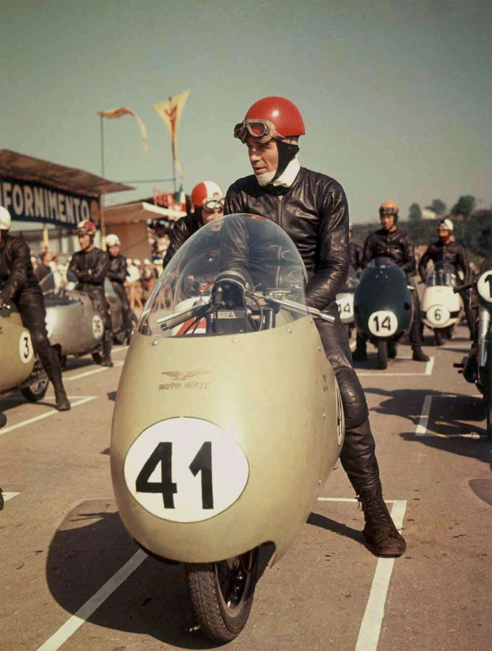 Italian GP Moto Guzzi Motorcycle Race Poster 0000-4981
