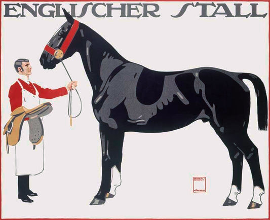 Englischer Stall – German Equestrian Advertising Poster 0000-5765