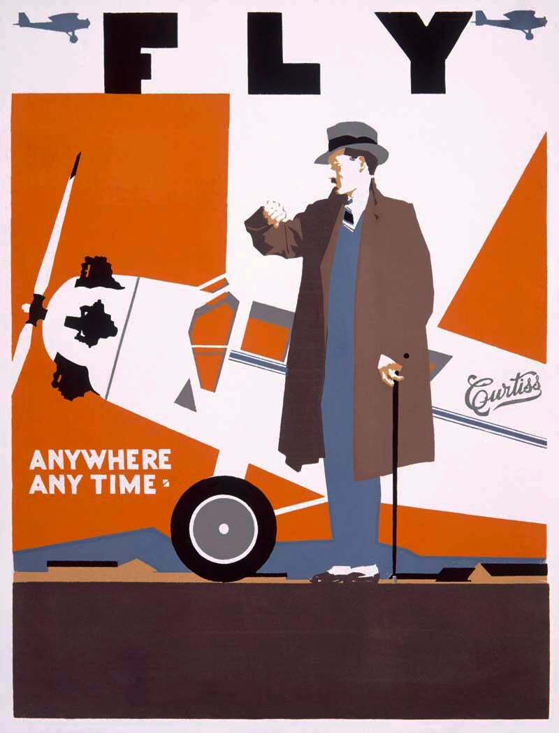 Fly Curtiss Airplane Aviation Poster 0000-5880