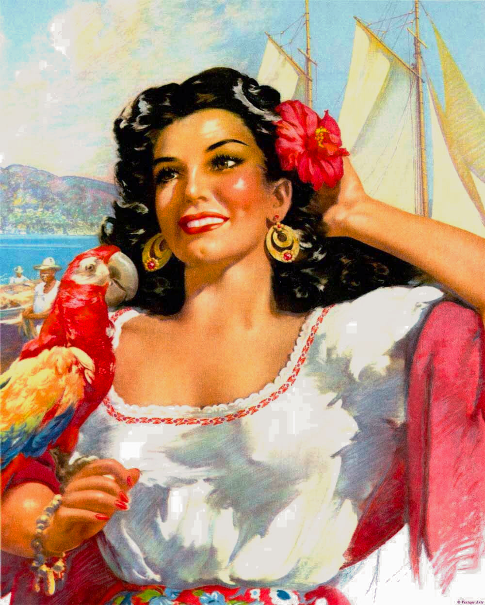 Senorita Mexico Travel Poster 0000-8052