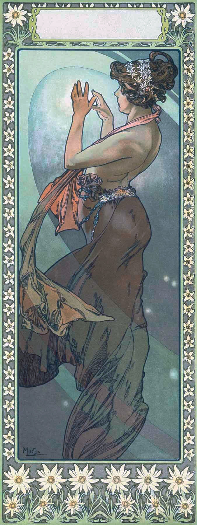 Mucha Nouveau North Star Poster 0000-8188