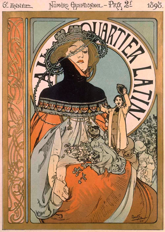 Mucha Nouveau Latin Quarter Poster 0000-8255
