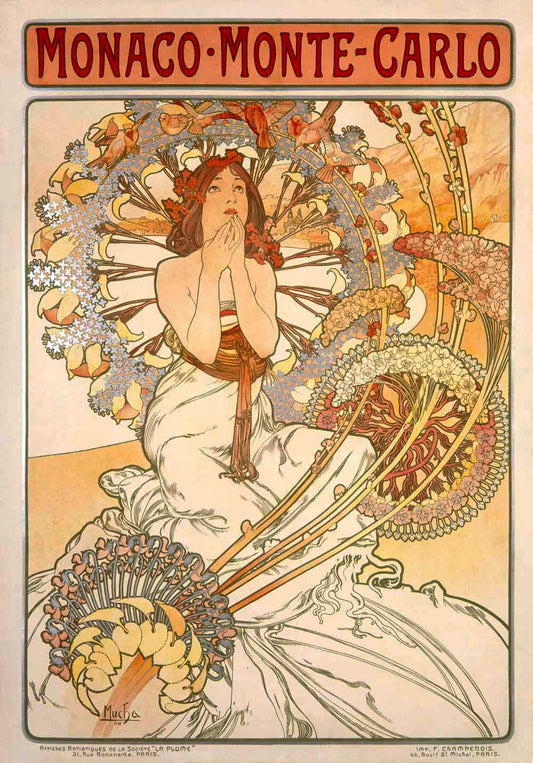 Mucha Nouveau Monte Carlo Poster 0000-8273