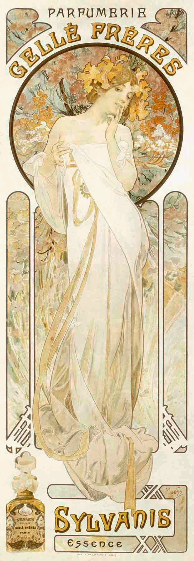 Mucha Nouveau Sylvanis Perfume Poster 0000-8281