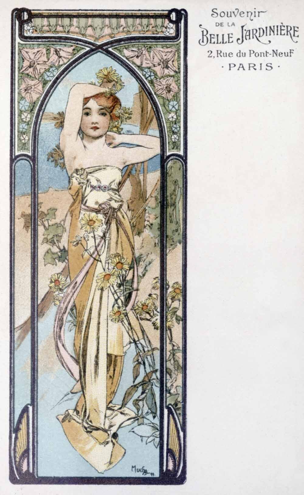 Mucha Nouveau Belle Menu Poster 0000-8469