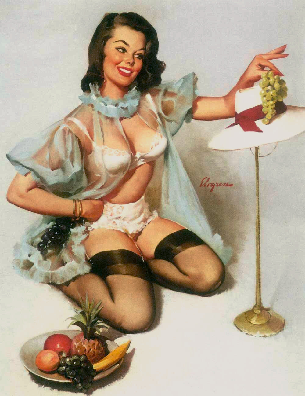 Fruit Fashion Pin Up Girl Poster 0000-8496