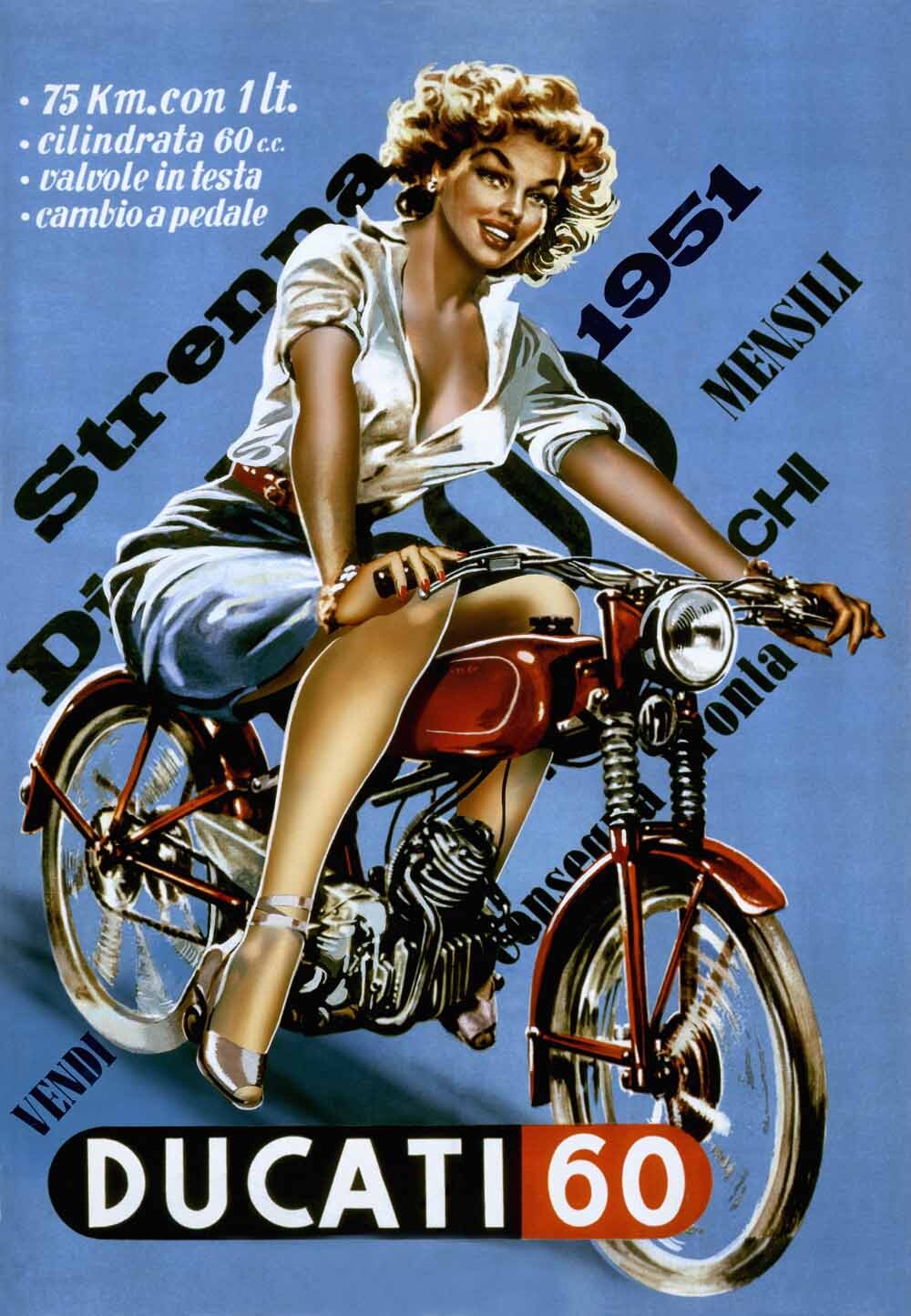Gorgeous Woman on Ducati 60 0000-8805