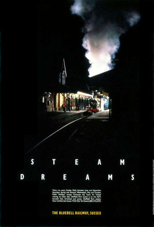 Bluebell Railway poster. Steam Dreams, 1990. 0001-3082
