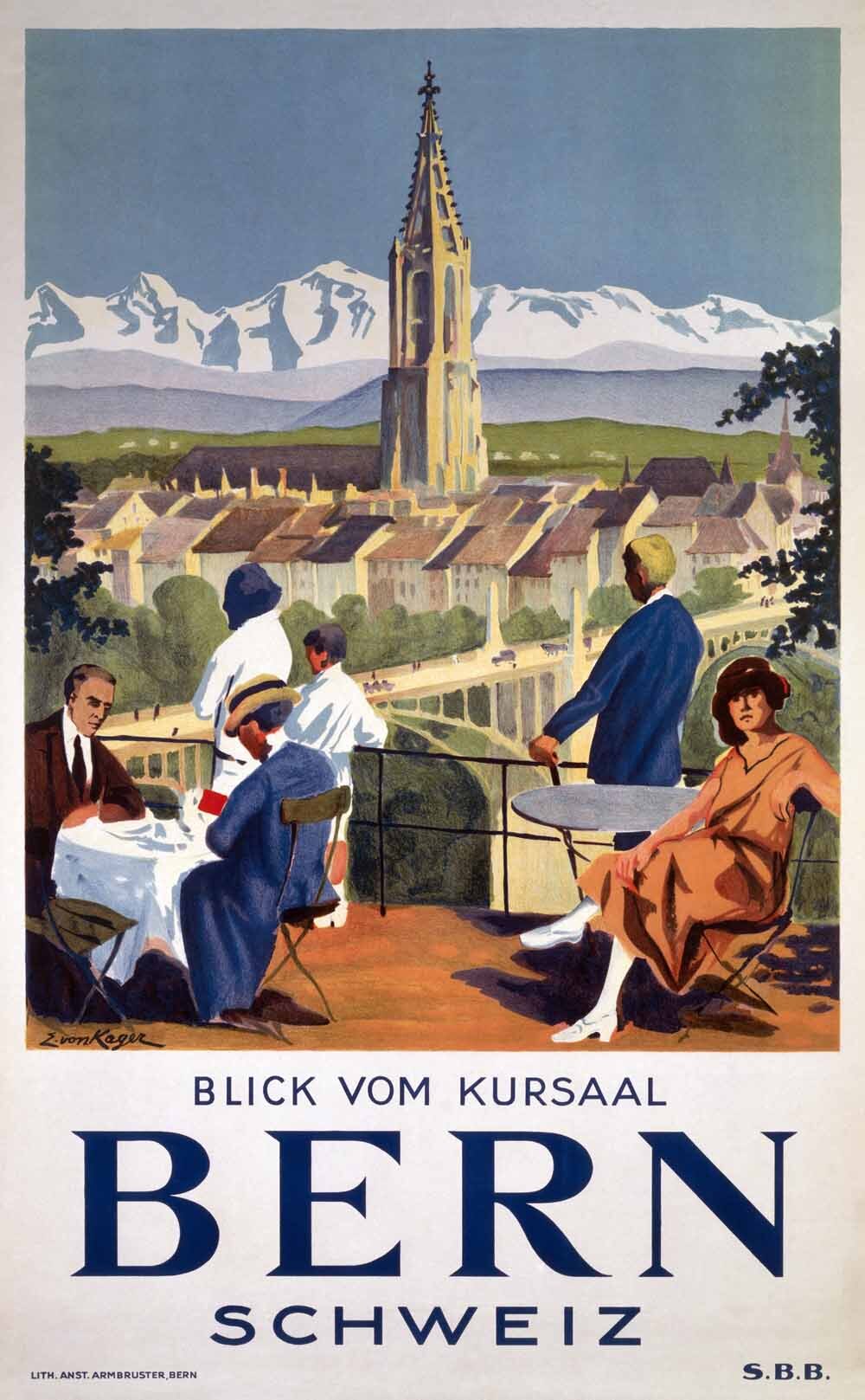 Bern SBB poster, c 1930s. 0001-3099