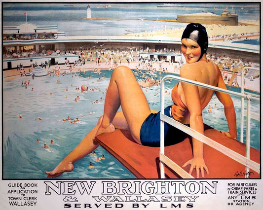 New Brighton and Wallasey, LMS poster, 1923-1947. 0001-3110