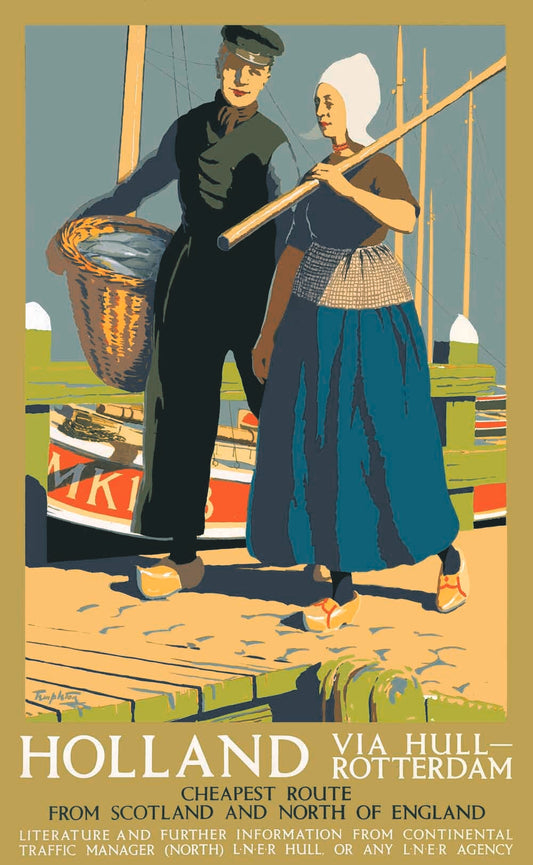Holland via Hull-Rotterdam, LNER poster, 1923-1947 0001-3145