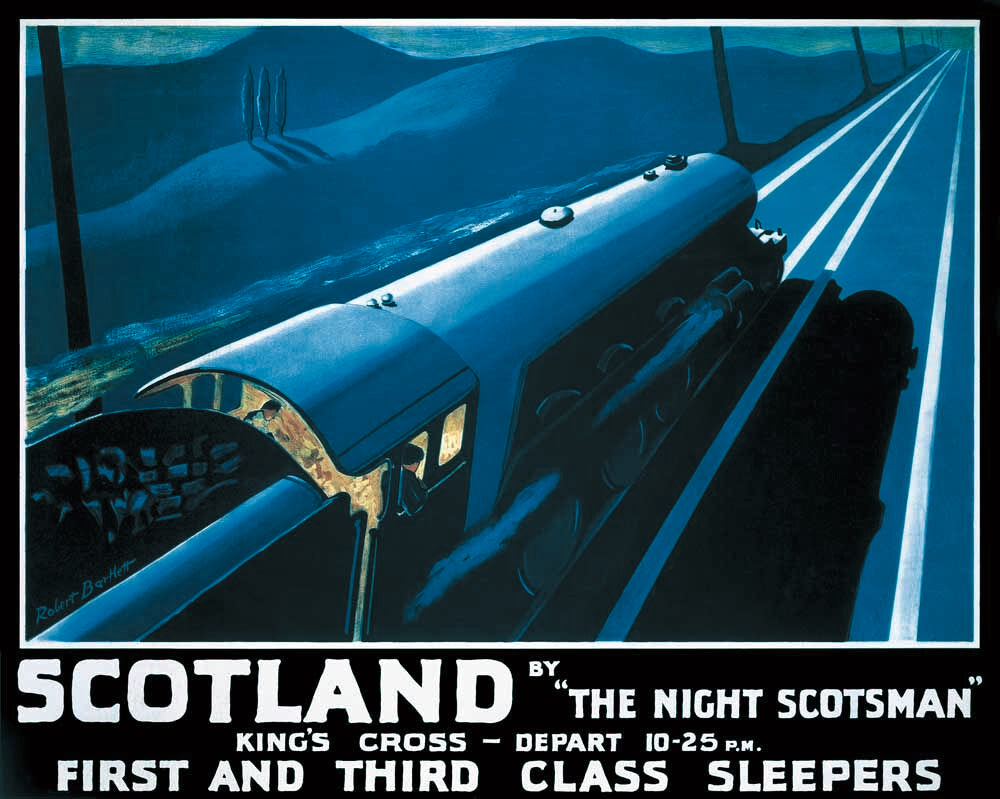 Scotland by the Night Scotsman, LNER poster, 1932. 0001-3271