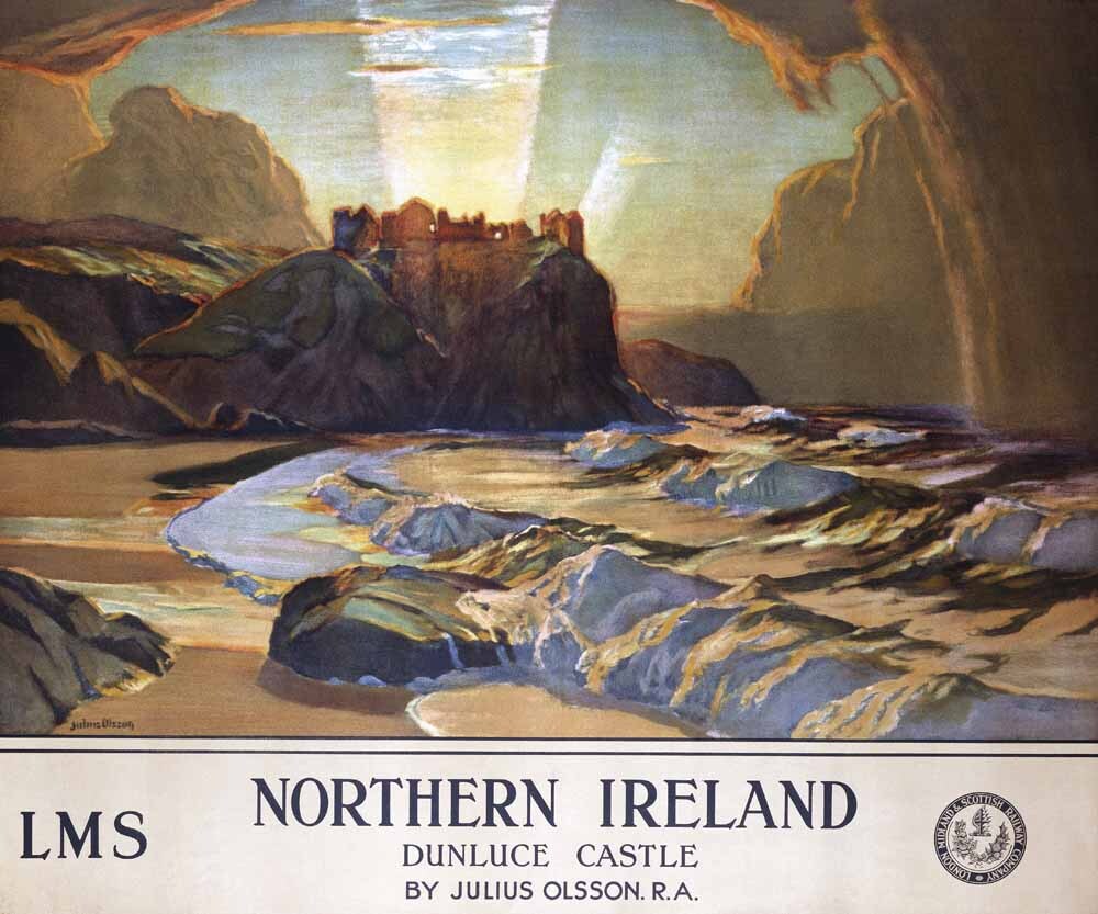 Dunluce Castle, Northern Ireland, LMS poster, 1924 0001-3355