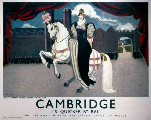 Cambridge, it's Quicker by Rail, LNER poster, 1923 0001-3408
