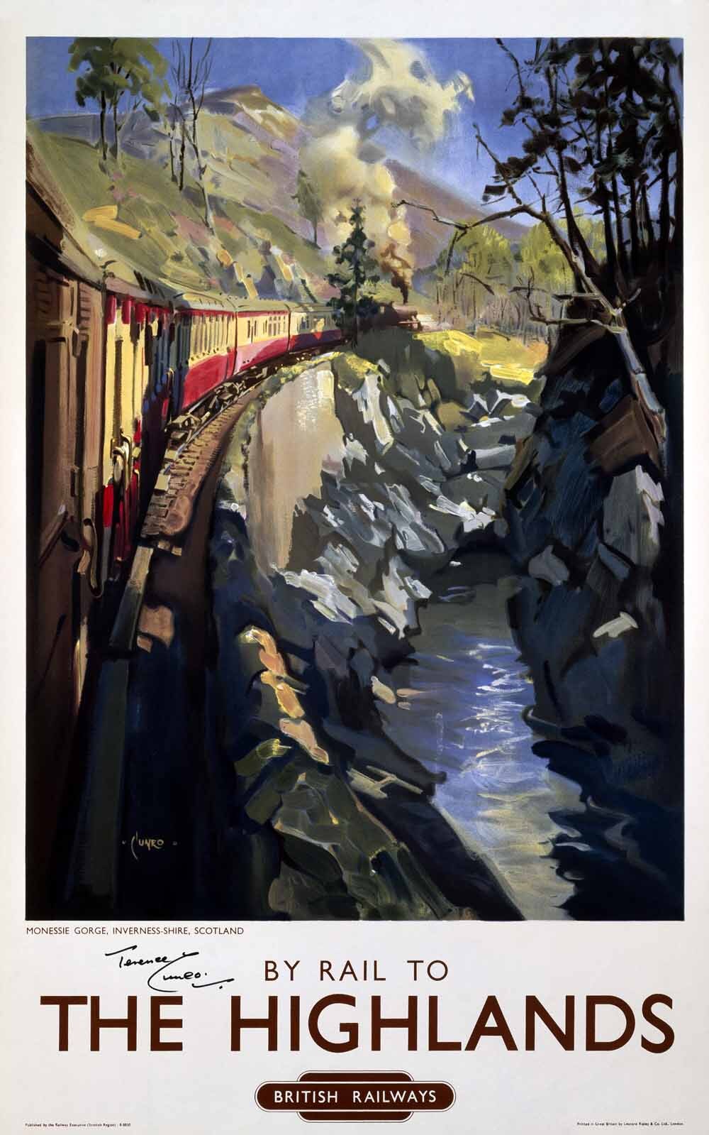 By Rail to The Highlands, BR(ScR) poster, c 1950s. 0001-3468