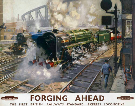 Forging Ahead, BR poster, 1950s. 0001-3537