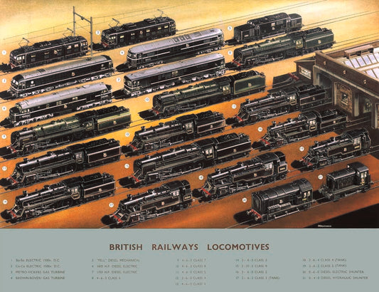 British Railways Locomotives, BR poster, c 1950s. 0001-3549