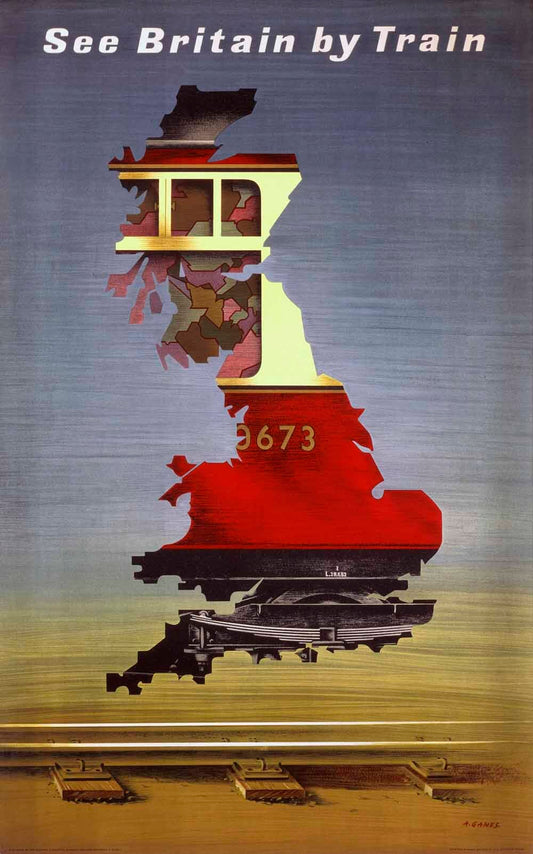 See Britain by Train, BR poster, 1951. 0001-3558