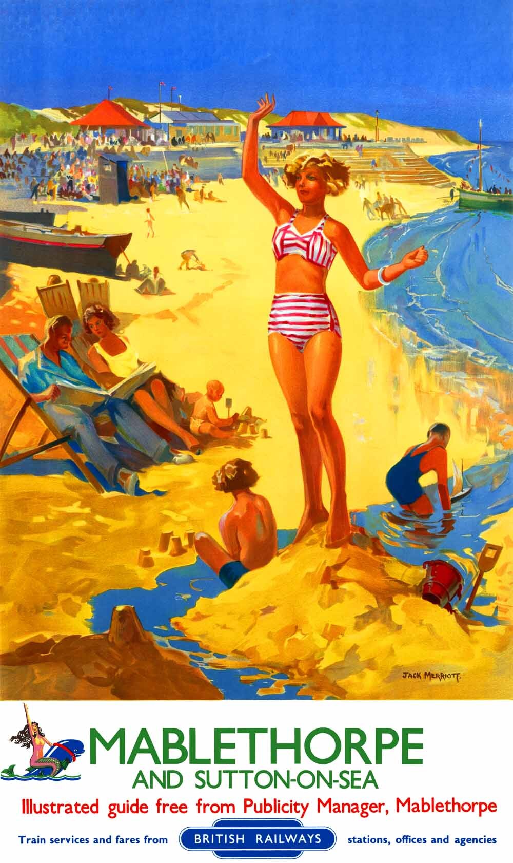 Mablethorpe and Sutton-on-sea, BR poster, c 1950s. 0001-3570